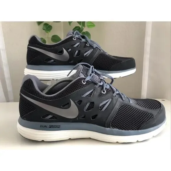 Nike Mens Dual Fusion Lite 599513-002 Black Running Shoes Sneakers 11.5  P7 - Picture 2 of 8